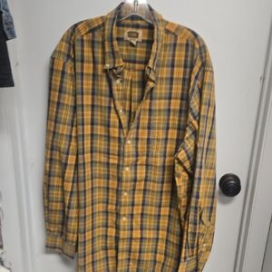 Foundry Men's Plaid Shirt in Yellow and Blue